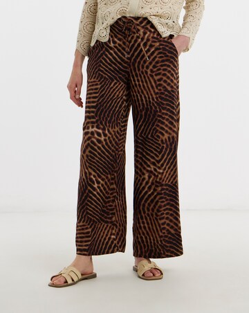 Spun Viscose Wide Leg Trouser