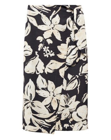 Mango Pareo Floral Wrap Midi Skirt