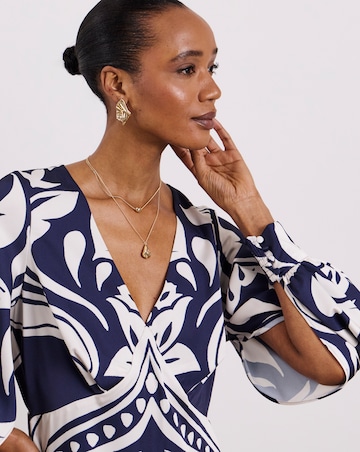 Joanna Hope Printed Long Sleeve Tea Dress