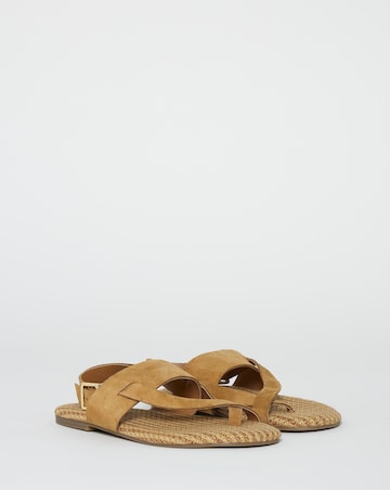 Catalina Suede Toe Post Sandals - Wide Fit (E)