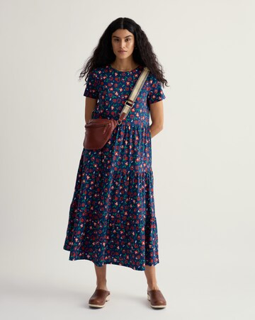 Seasalt Cornwall Short Sleeve Line Strokes Dress