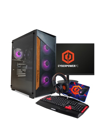 CyberPowerPC Blaze Intel Core i5-12400F, 16GB RAM, 1TB NVMe SSD Gaming Bundle