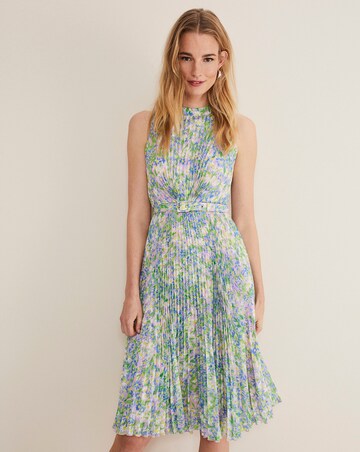 Phase Eight Simone Pleat Daisy Print Dress