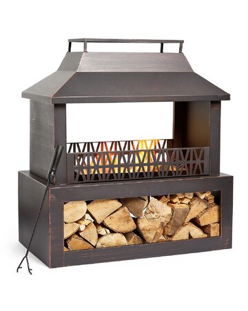 VonHaus Outdoor Garden Fireplace Fire Pit
