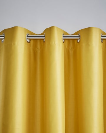 Faux Silk Blackout Eyelet Curtains