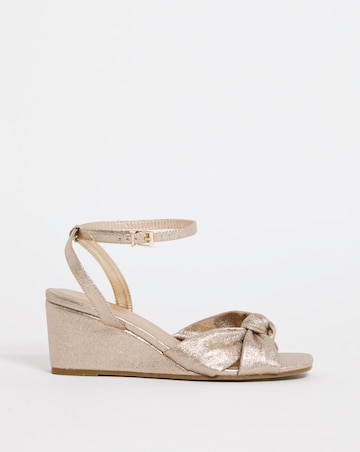 Joanna Hope Knotted Vamp Wedge Sandal - Extra Wide Fit (EEE)