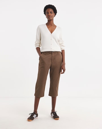 Cotton Cropped Trouser with Stretch