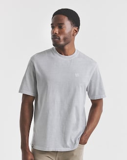 Union Garment Dyed Relaxed Fit T-Shirt- Light Grey