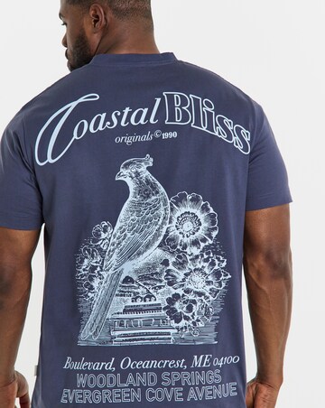 Jack & Jones Coastal Woodland Back Graphic T-Shirt - Grey