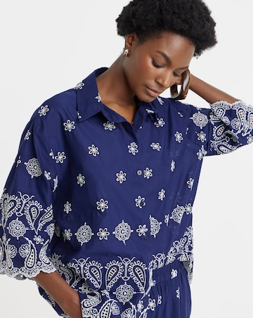 Embroidered Border Shirt