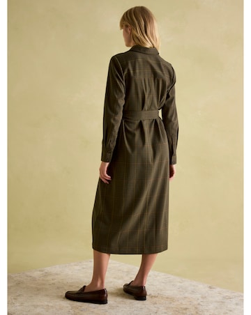 Joules Meredith Checked Shirt Midi Dress