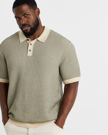 Jack & Jones Premium Kingsley Knitted Polo - Olive