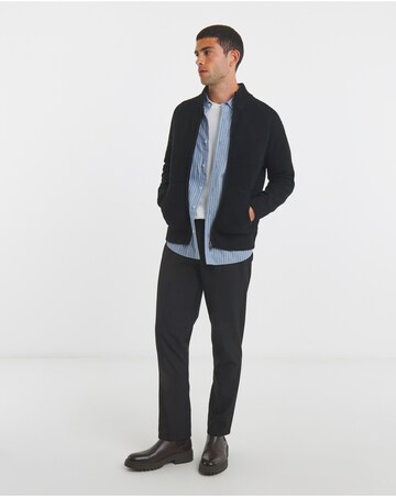 Quilted Fisherman Zip Through Cardigan