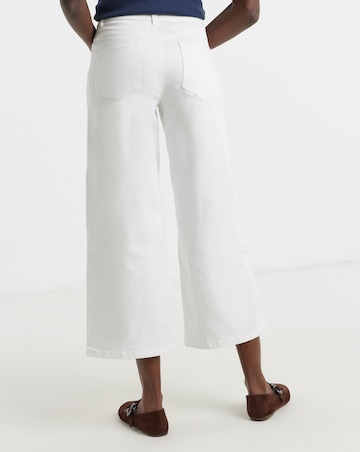 24/7 White Wide Crop Jeans