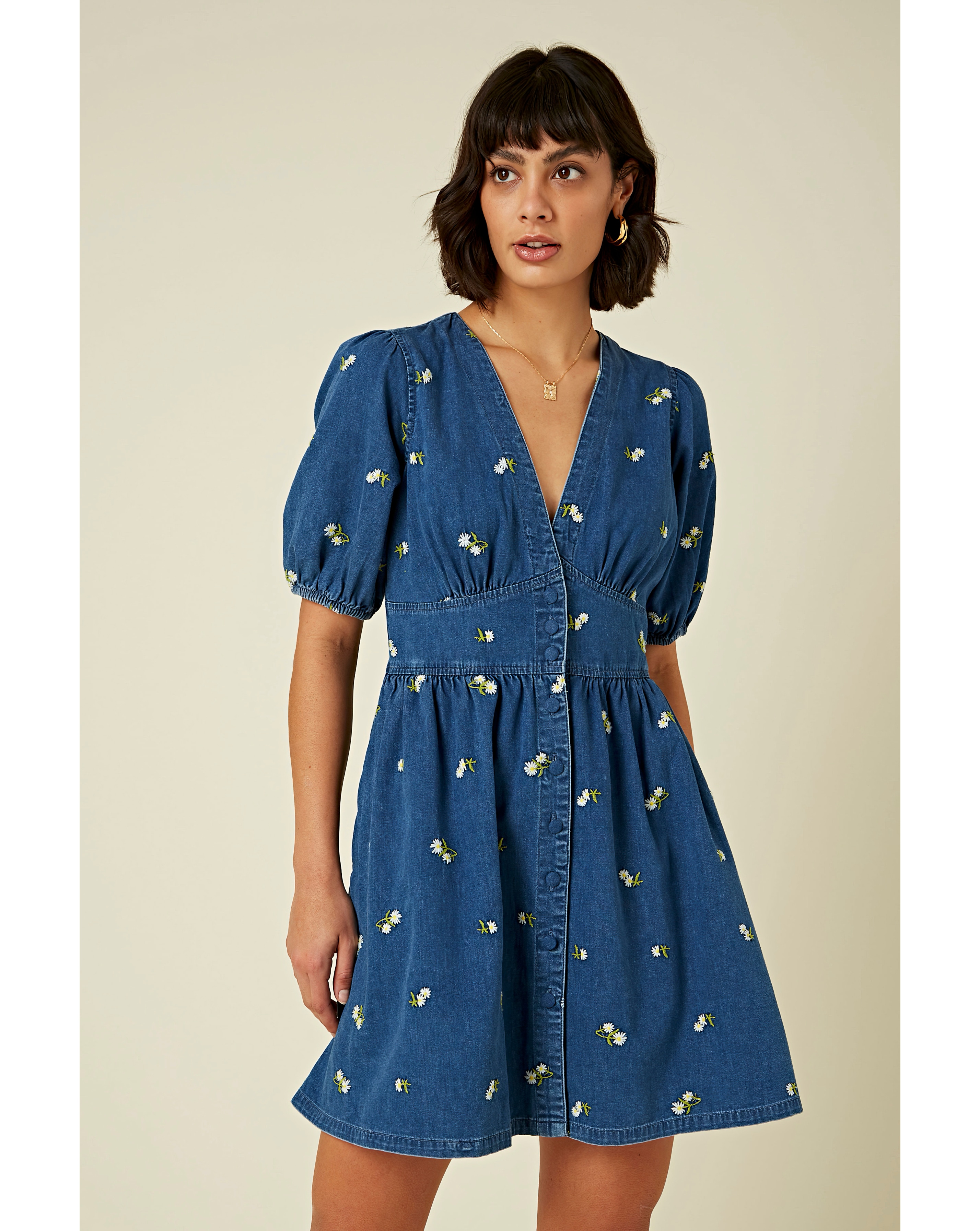 lottie embroidered mini dress Lottie Embroidered Mini Dress