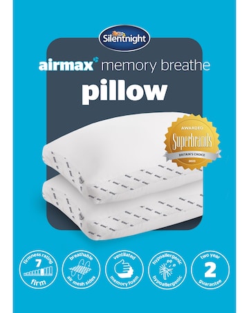 Silentnight Airmax 2 Pack Breathable Memory Foam Pillow