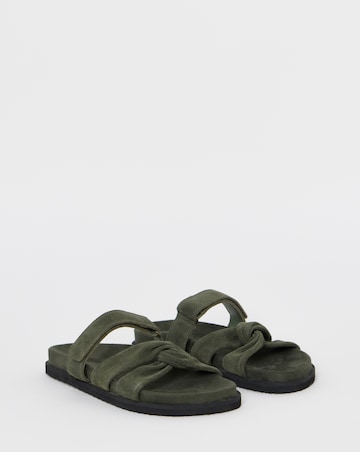 Everest Twist Front Leather Footbed Sandals - Extra Wide Fit (EEE)