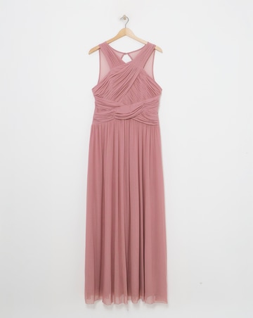 Little Mistress Crossover Maxi Occasion Dress