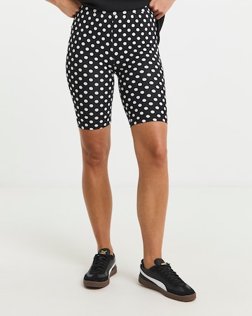 2 Pack Charcoal / Spot Printed Cycling Shorts