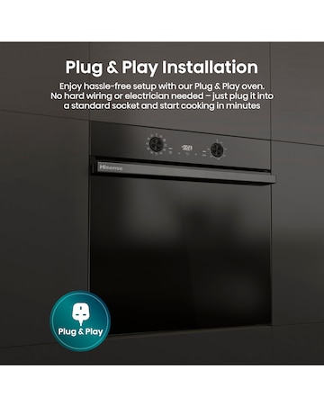 Hisense Hi2 Built In Electric Plug & Play Oven - Black