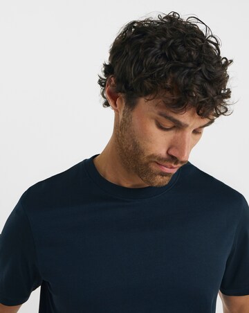Folio Mercerised Supima Cotton T-Shirt-Navy