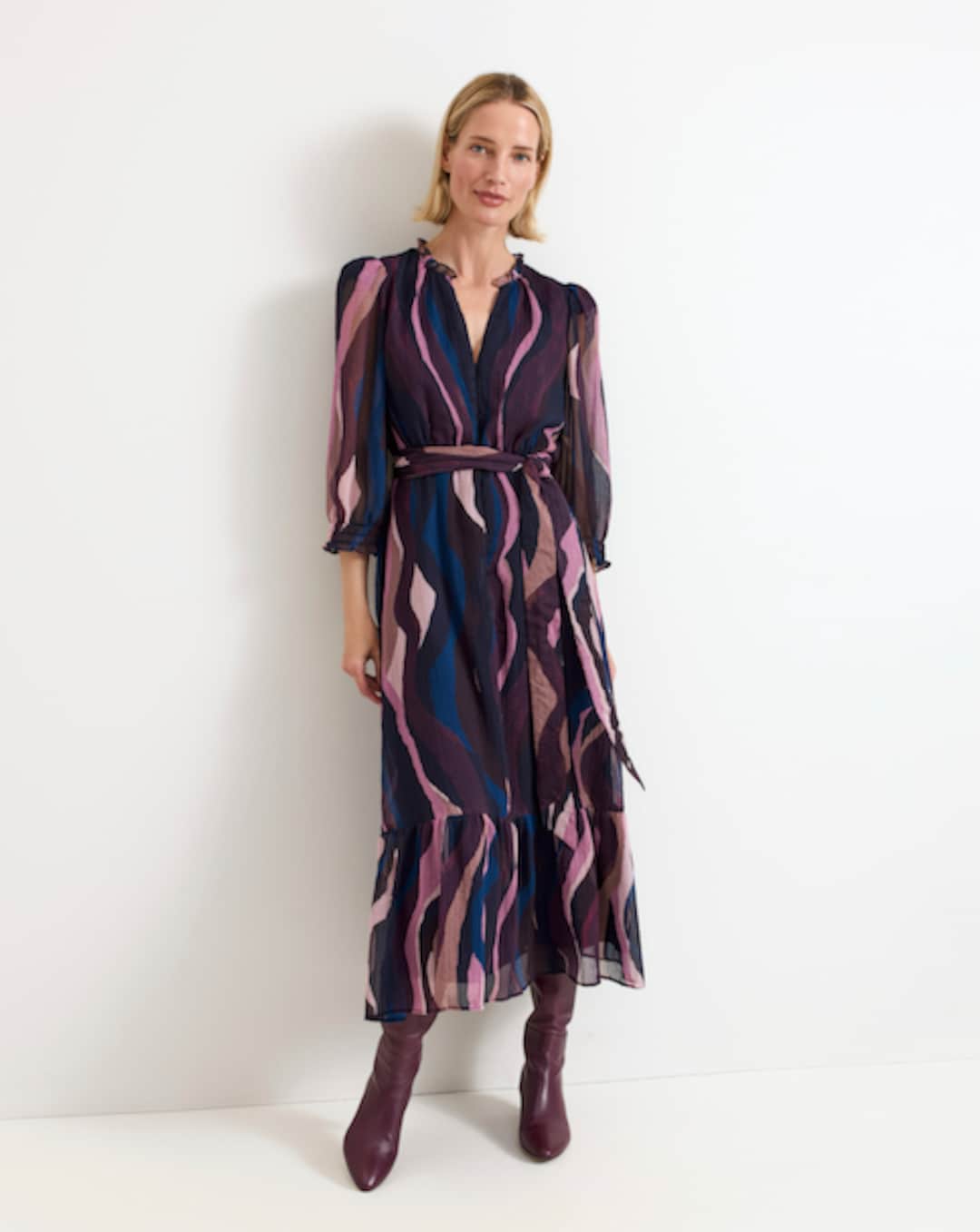 phase eight long sleeve dresses Freesia Black Maxi Dress
