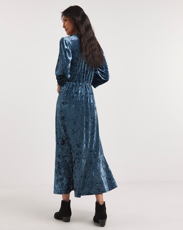 Julipa Embroidered Crushed Velour Dress