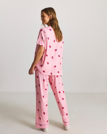 Pretty Secrets Supersoft Pyjama Set Strawberry Print