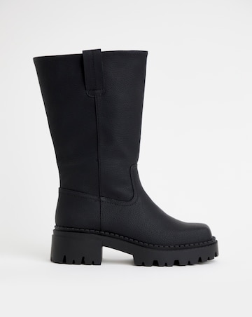 Peyton Chunky Biker Boots - Wide Fit (E) & Curvy Calf