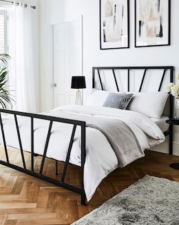 Joanna Hope Grace Black Metal Bed Frame