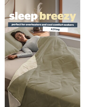 Silentnight Summer Breeze Seersucker Coverless 4.5 Tog Duvet and Pillowcase Set