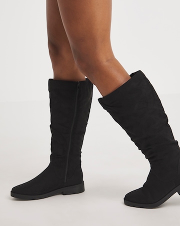 Evren Ruched Boot - Wide Fit (E) & Standard Calf