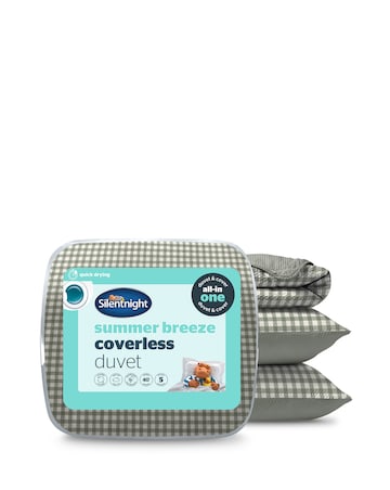 Silentnight Summer Breeze Seersucker Coverless 2.5 Tog Duvet and Pillowcase Set