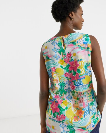 Linen Mix Sleeveless Shell Top