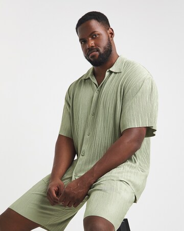 Jack & Jones Abery Plisse Shirt - Sage