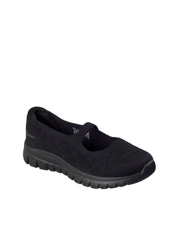 Skechers Black Graceful Slip On Mary Janes Shoes - Standard Fit (D)