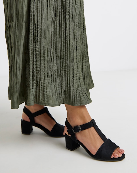 Jamie T Bar Heeled Sandals - Extra Wide Fit (EEE)