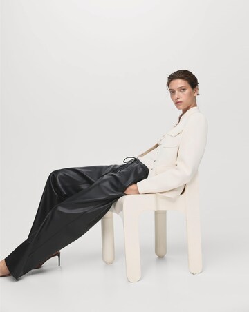 Mango Faux Leather Trousers