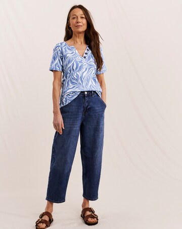 Julipa Printed Cotton Henley Top