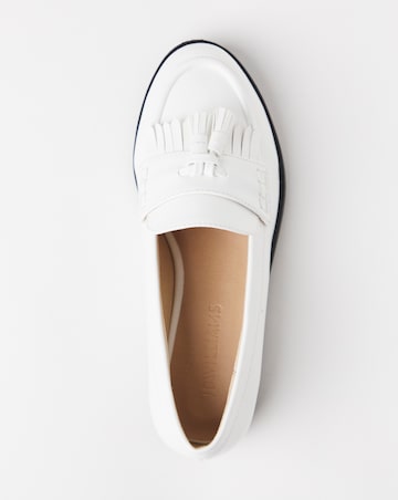 Leather Look Tassle Loafer - Wide Fit (E)