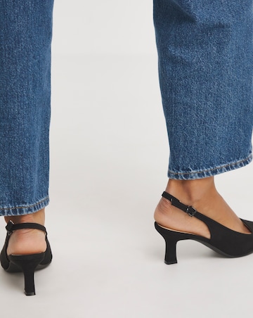 Marina Flexi Sole Kitten Heel Slingback - Wide Fit (E)