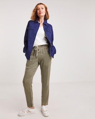 Navy Stretch Utility Jacket