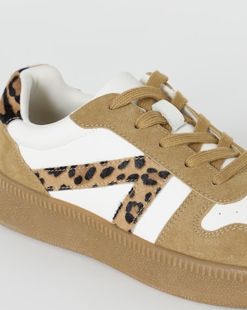 Rumba Leather Retro Lace up Trainer Extra Wide Fit (EEE)