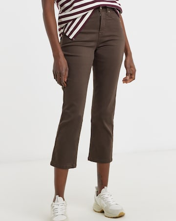 24/7 Chocolate Slim Crop Jeans