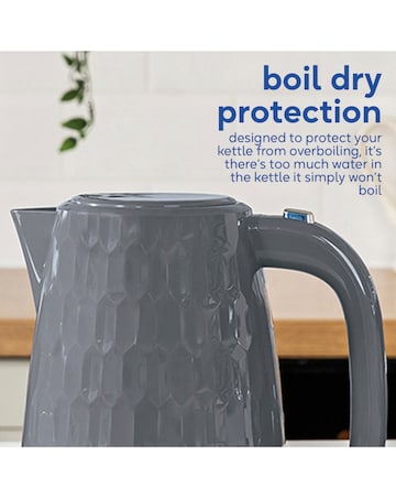 Russell Hobbs 26053 Textured Honeycomb Grey Kettle
