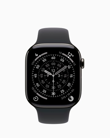 Apple Watch Series 11 GPS + Cellular 46mm - Black Sport Band - M/L