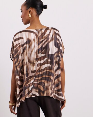 Joanna Hope Animal Print Asymetric Blouse