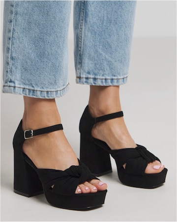 Agnes Knot Detail Platform Sandals - Wide Fit (E)