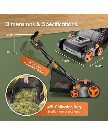 VonHaus - 2-in-1 Scarifier & Aerator 1600W