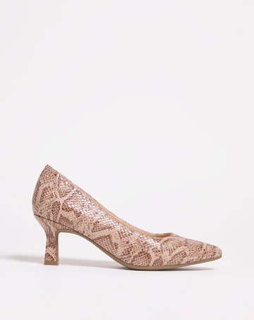 Kayla Flexi Sole Kitten Heel Court Shoe - Extra Wide Fit (EEE)